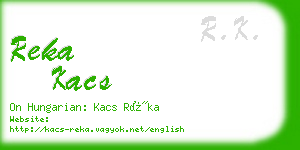 reka kacs business card